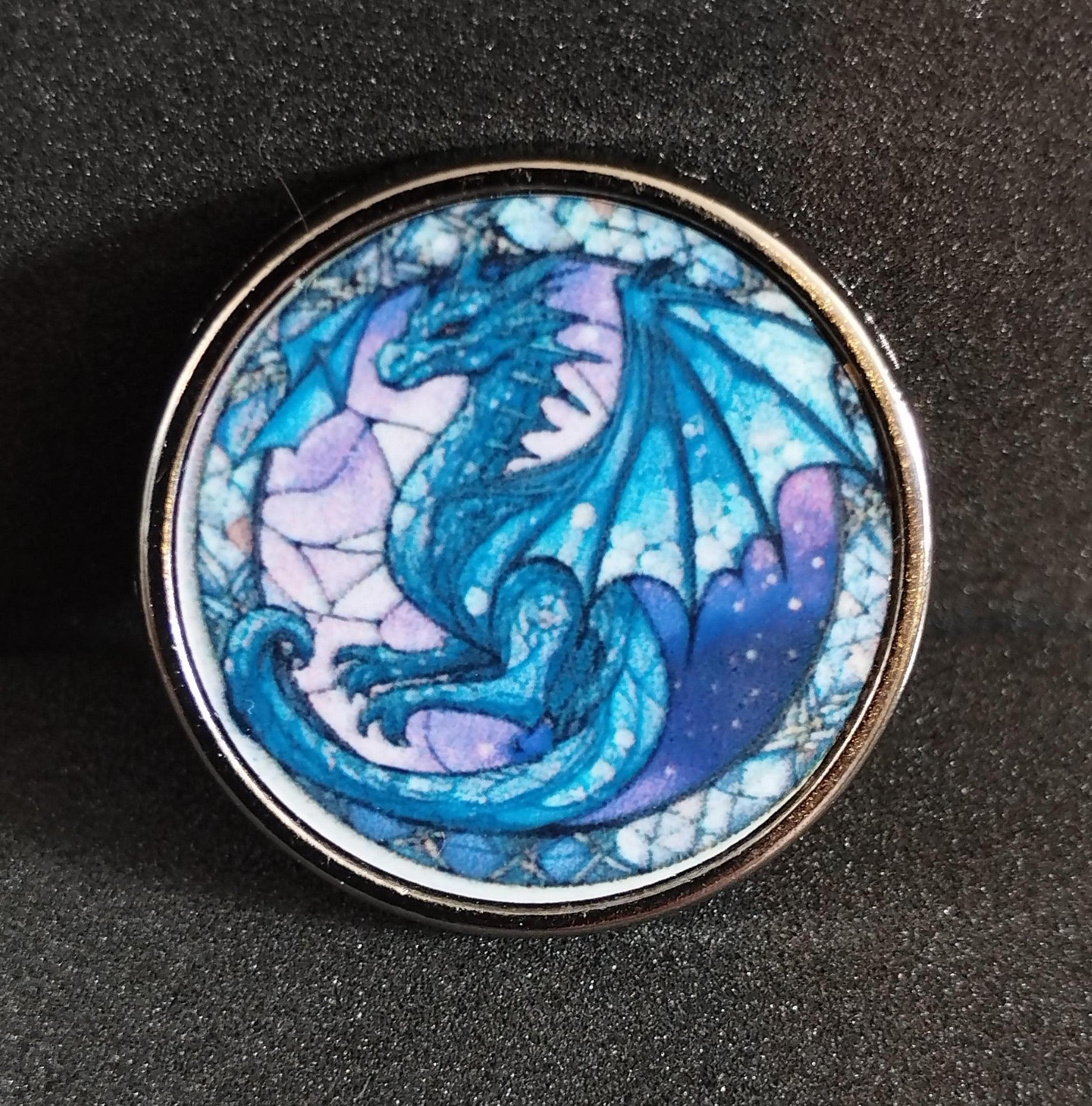 Dragon Lapel Pin Badge: Gothic Fantasy Metal Brooch