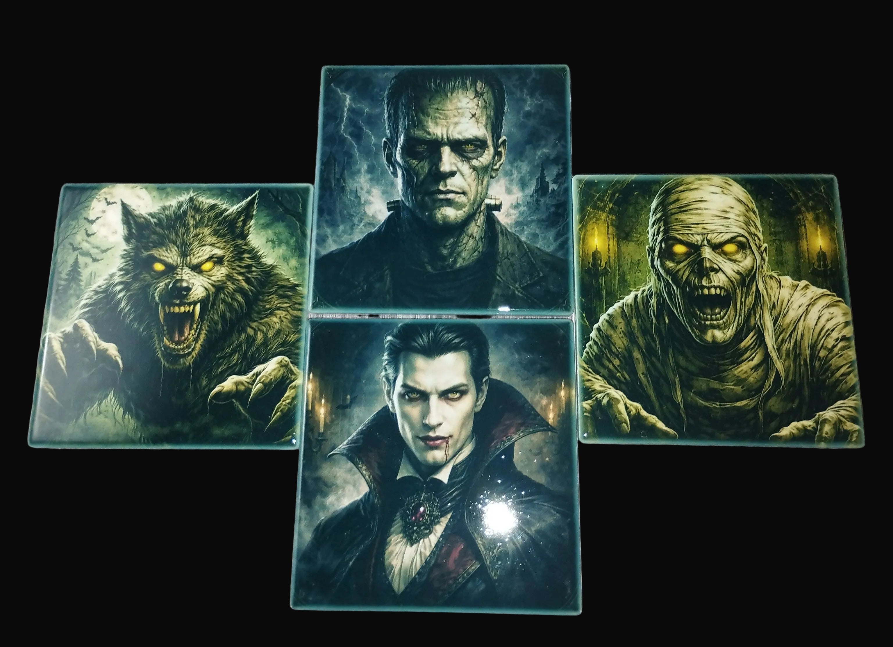Classic Monsters Ceramic Coaster Set