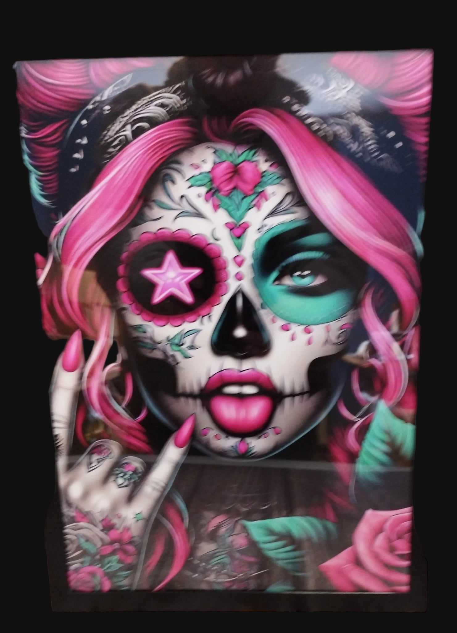 Sugar Skull Star — Day of the Dead A4 Art Print