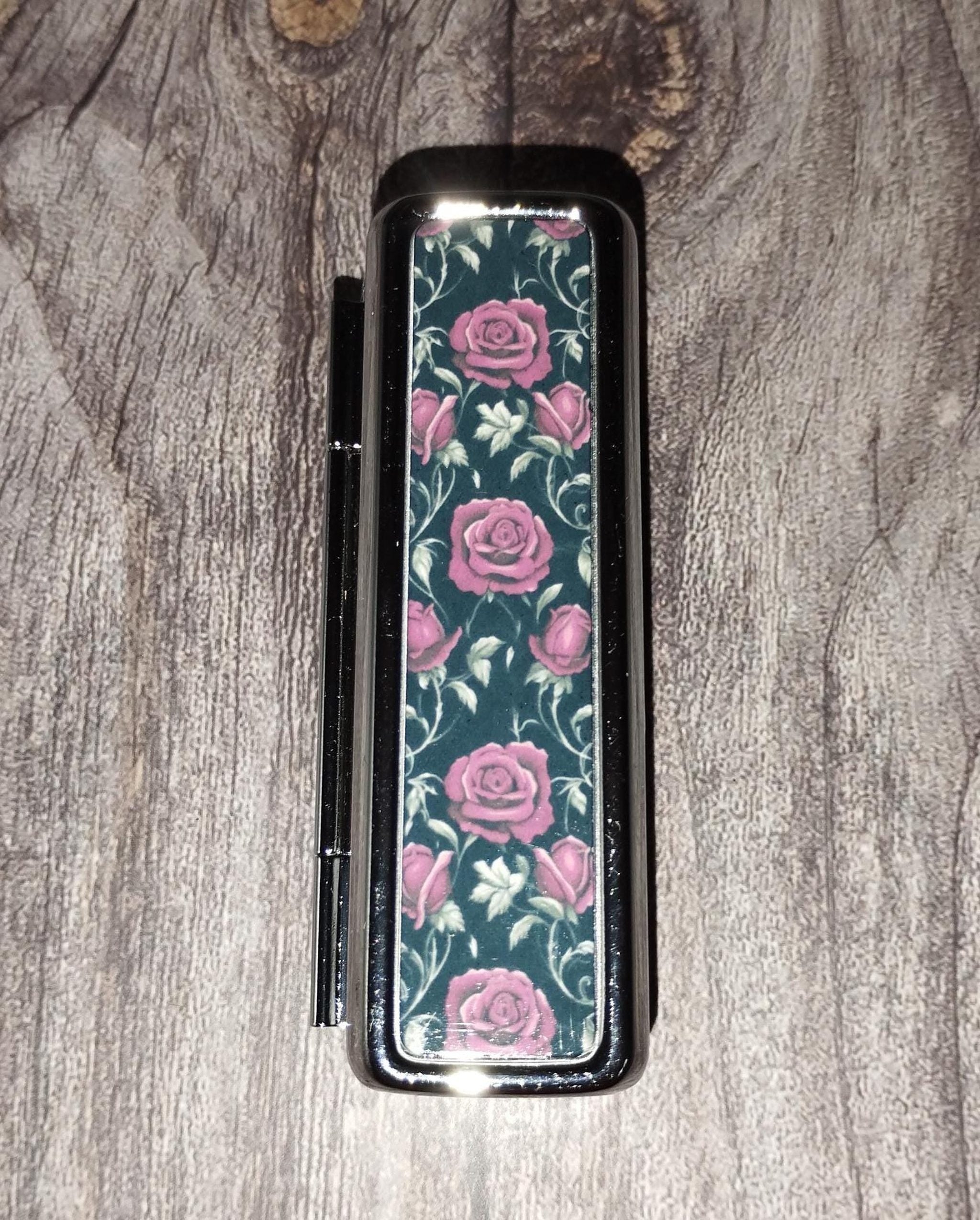 Roses Lipstick Case: Gothic Metal Lipstick Tin