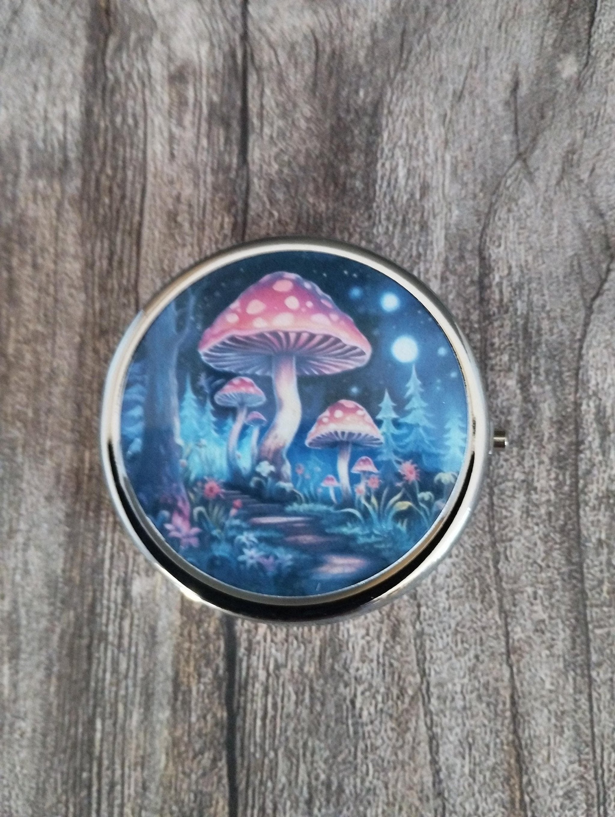 Mushroom Pill Tin, Pill Box