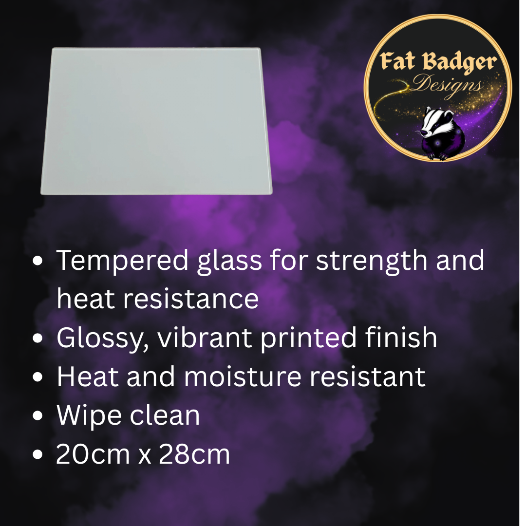 Spooky Season Glass Chopping Board & Tablemat - Halloween Kitchen Decor