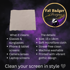 Gothic Badger Ouija Lens Cloth