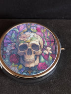 Pill tin, Skull Tin, Pill Box, Gothic Pill tin