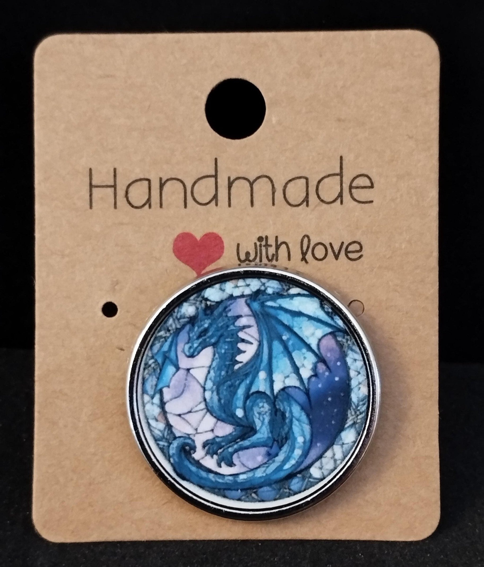 Dragon Lapel Pin Badge: Gothic Fantasy Metal Brooch