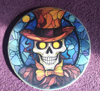 Creepy Skeleton Ceramic Coaster: Horror Drinkware