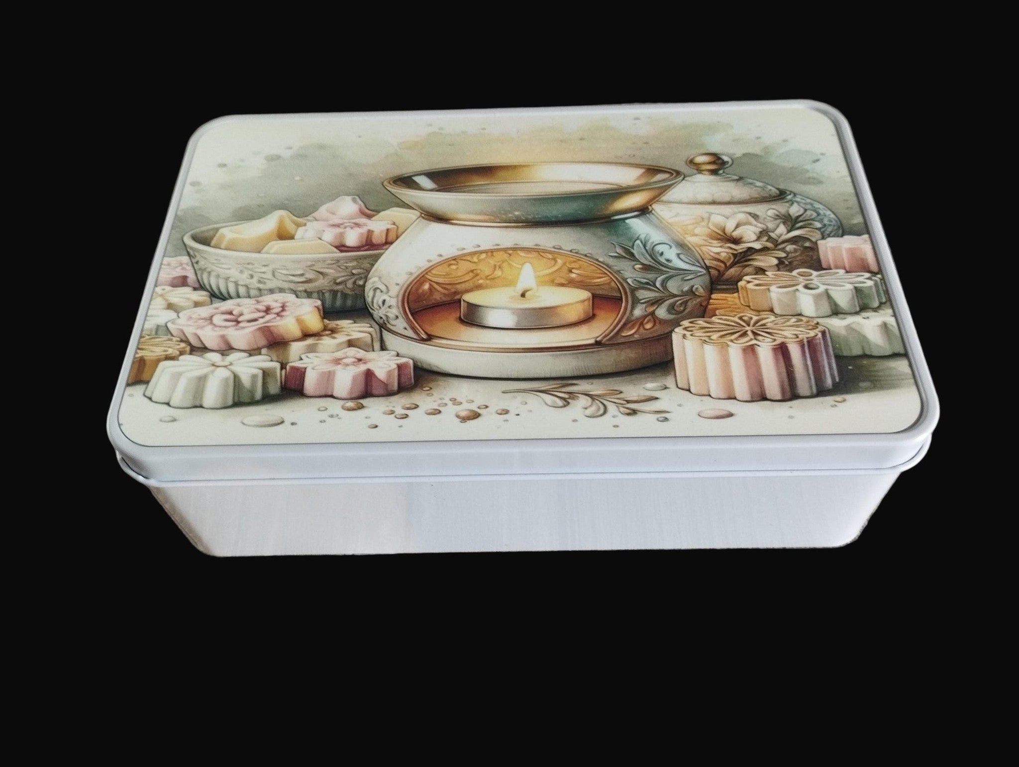 Wax Melt Storage Tin: Decorative Metal Container
