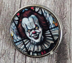 Clown Lapel Pin Badge: Horror Metal Brooch