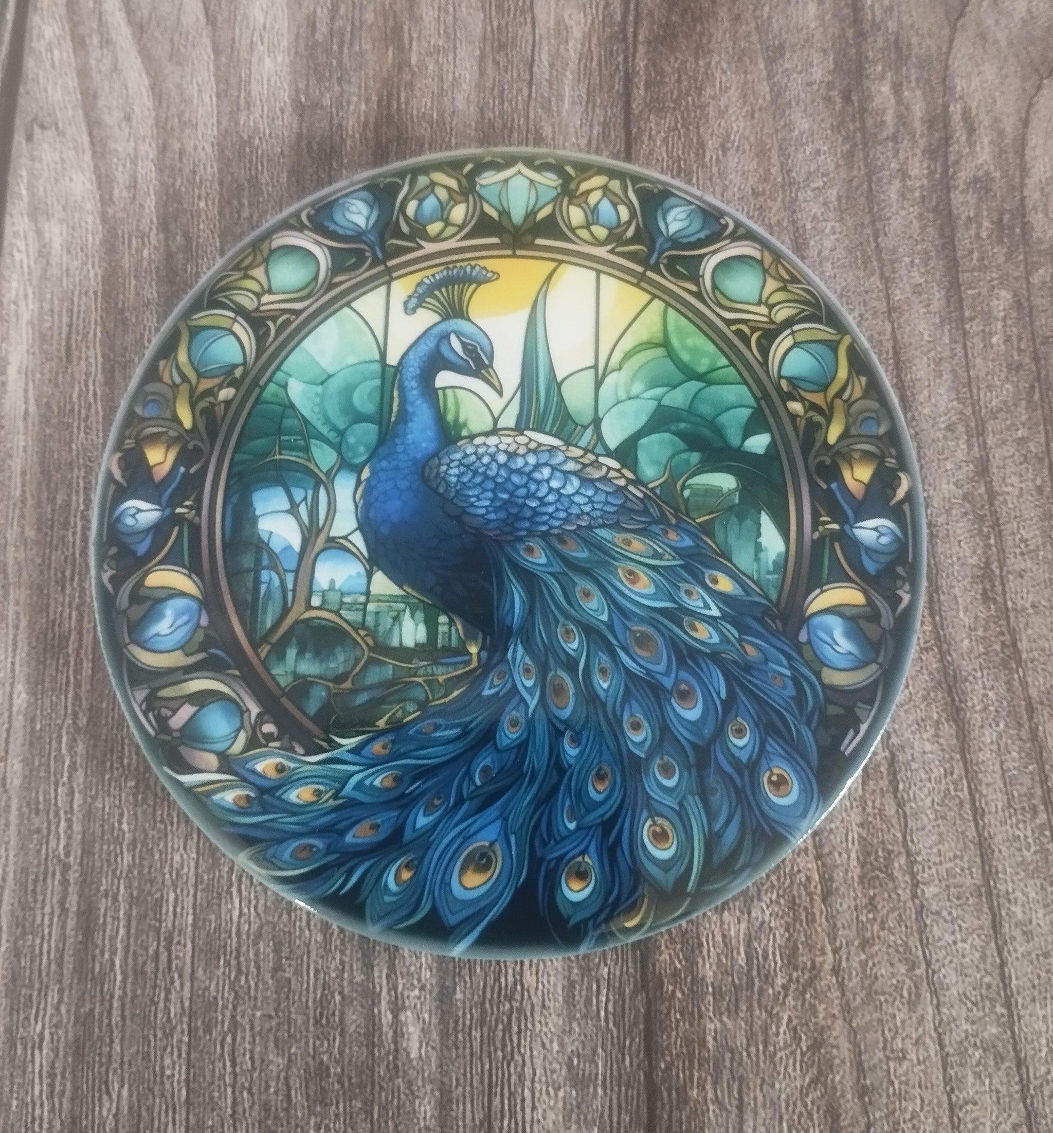 Peacock Coaster, Ceramic Coaster
