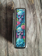 Gothic Skull Lipstick Case: Metal Lipstick Tin with Mirror