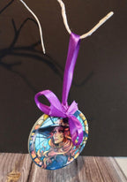 Witch Ceramic Tree Decoration: Gothic Halloween Ornament
