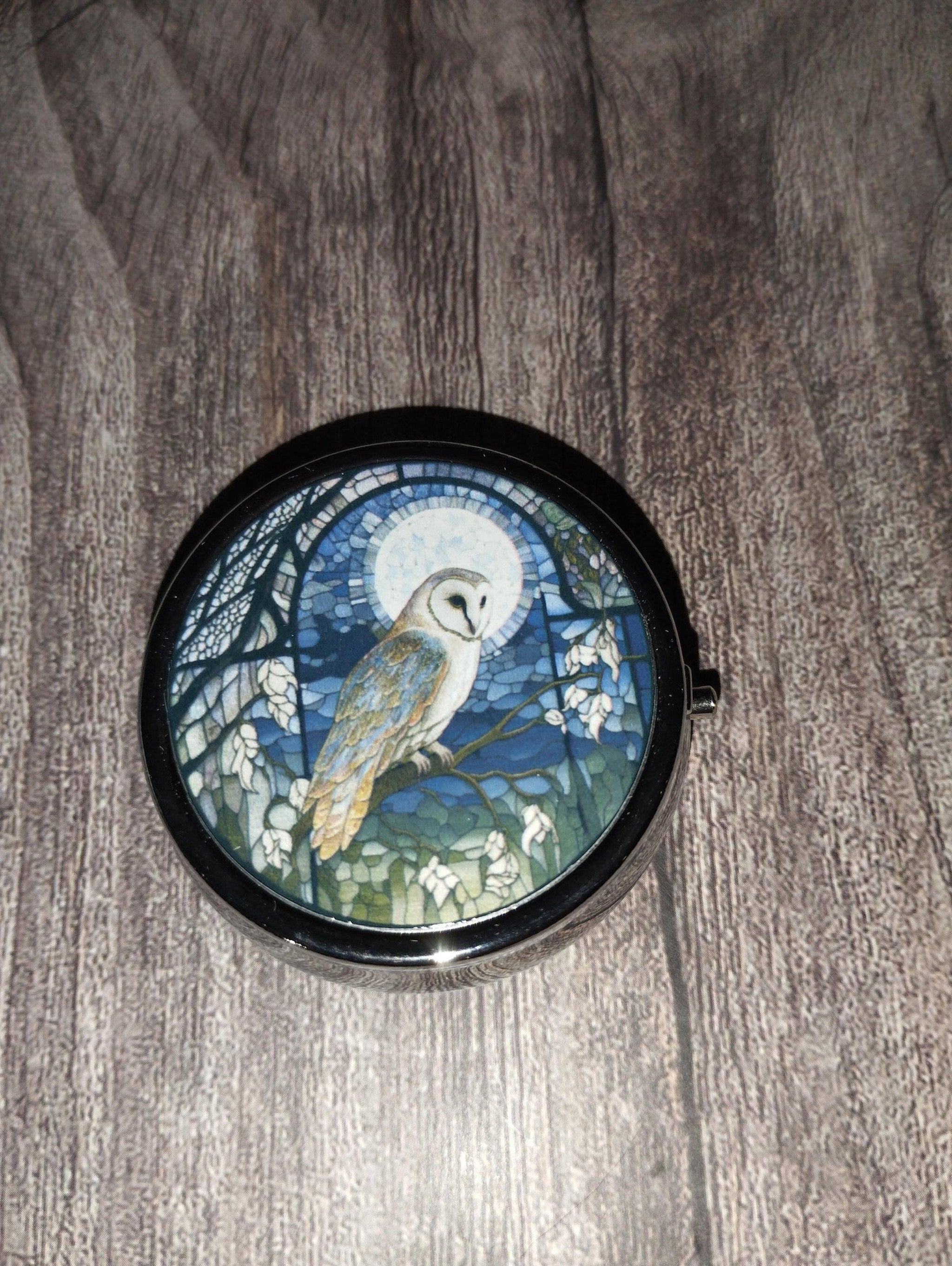 Owl Pill Tin, Pill Box