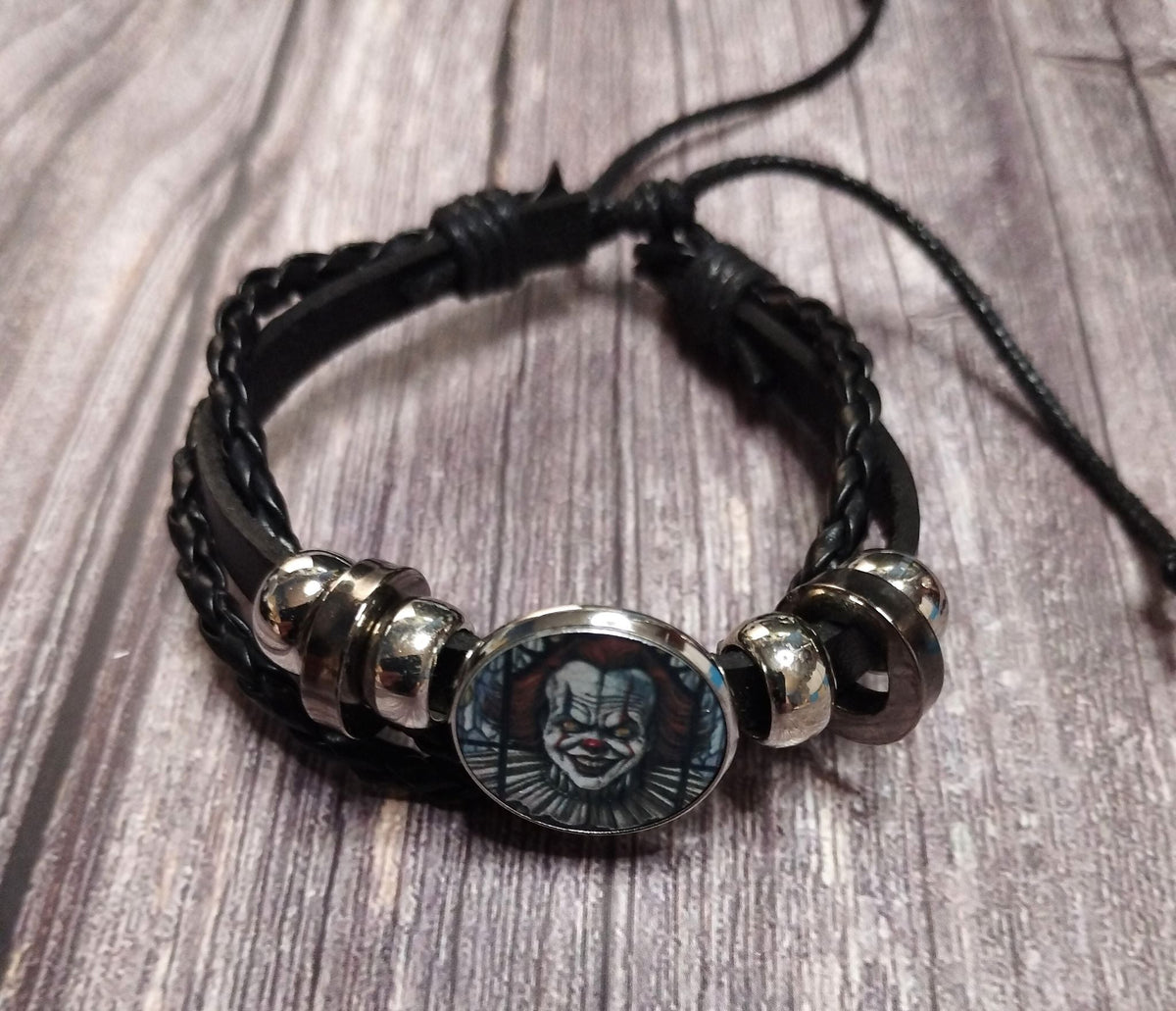 Horror clown bracelet in black gift box