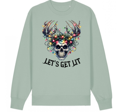 Let's Get Lit Sweatshirt - Gothic Christmas Jumper | Dark Festive Holiday Fashion