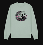 Celestial Cat Sweatshirt in Sage Green