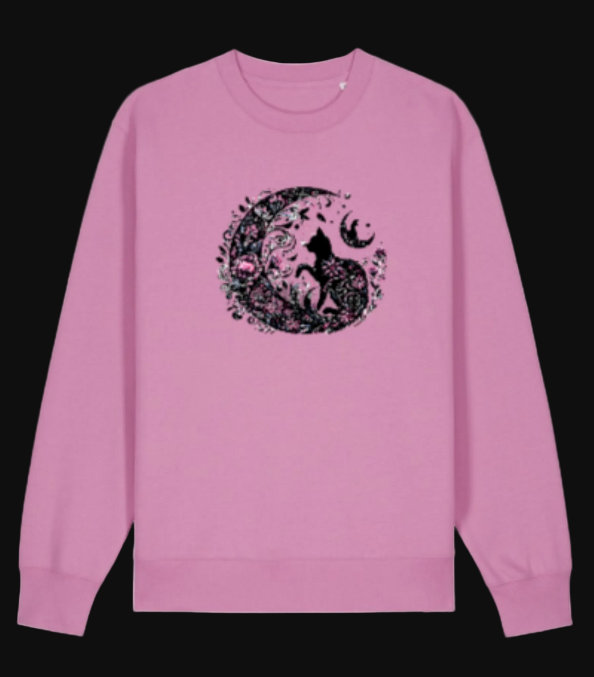 Celestial Cat Sweatshirt in Pink