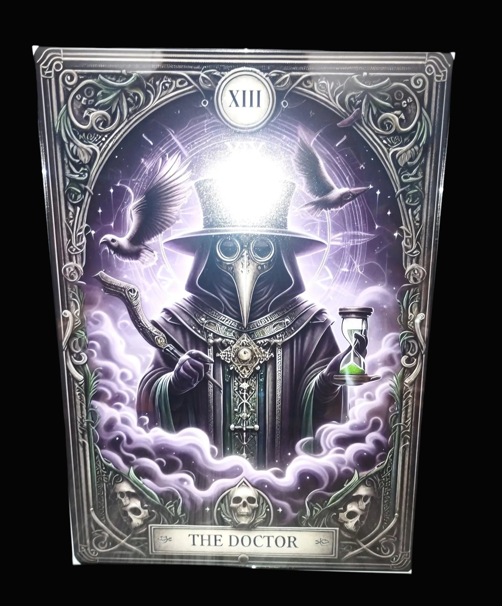 Framed artwork titled 'The Doctor' with intricate design and central figure.