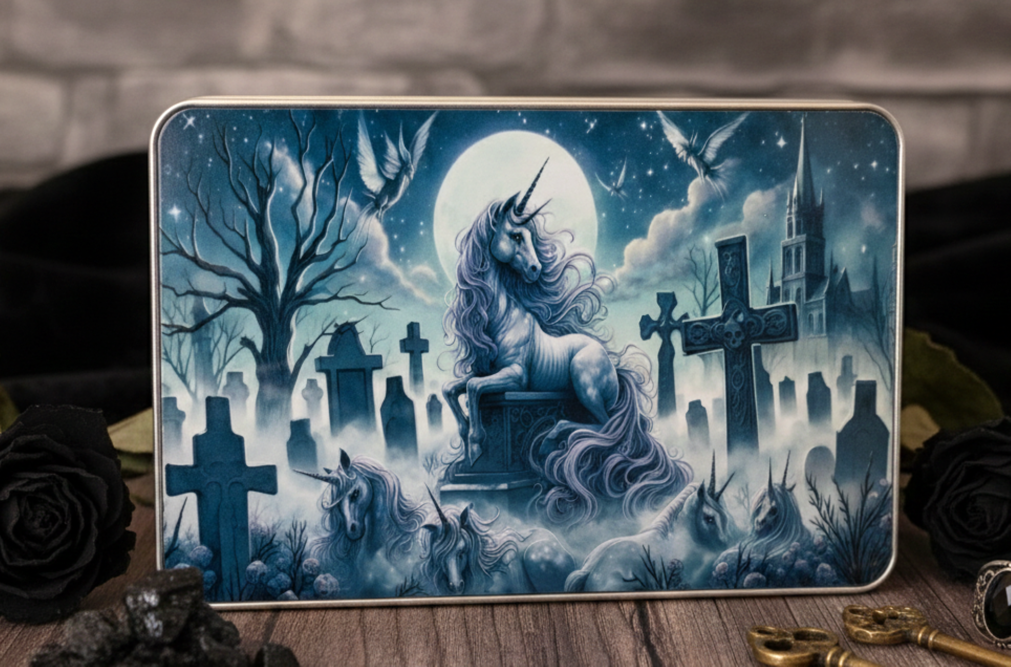 Unicorn Metal Storage Tin | Magical Keepsake Box UK