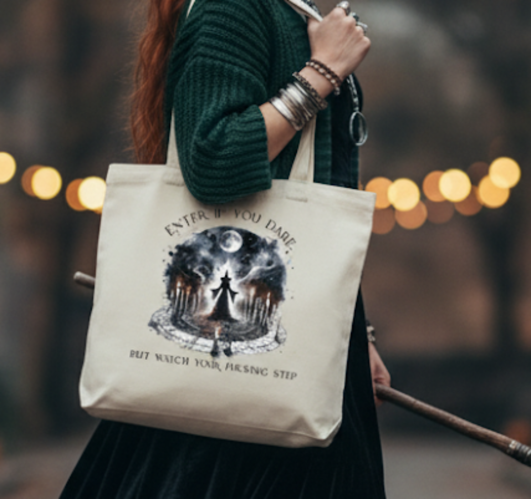 Rude Witch Tote Bag - Funny Witchy Shoulder Bag
