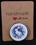 Hare Metal Lapel Pin Badge: Gothic Pagan Style