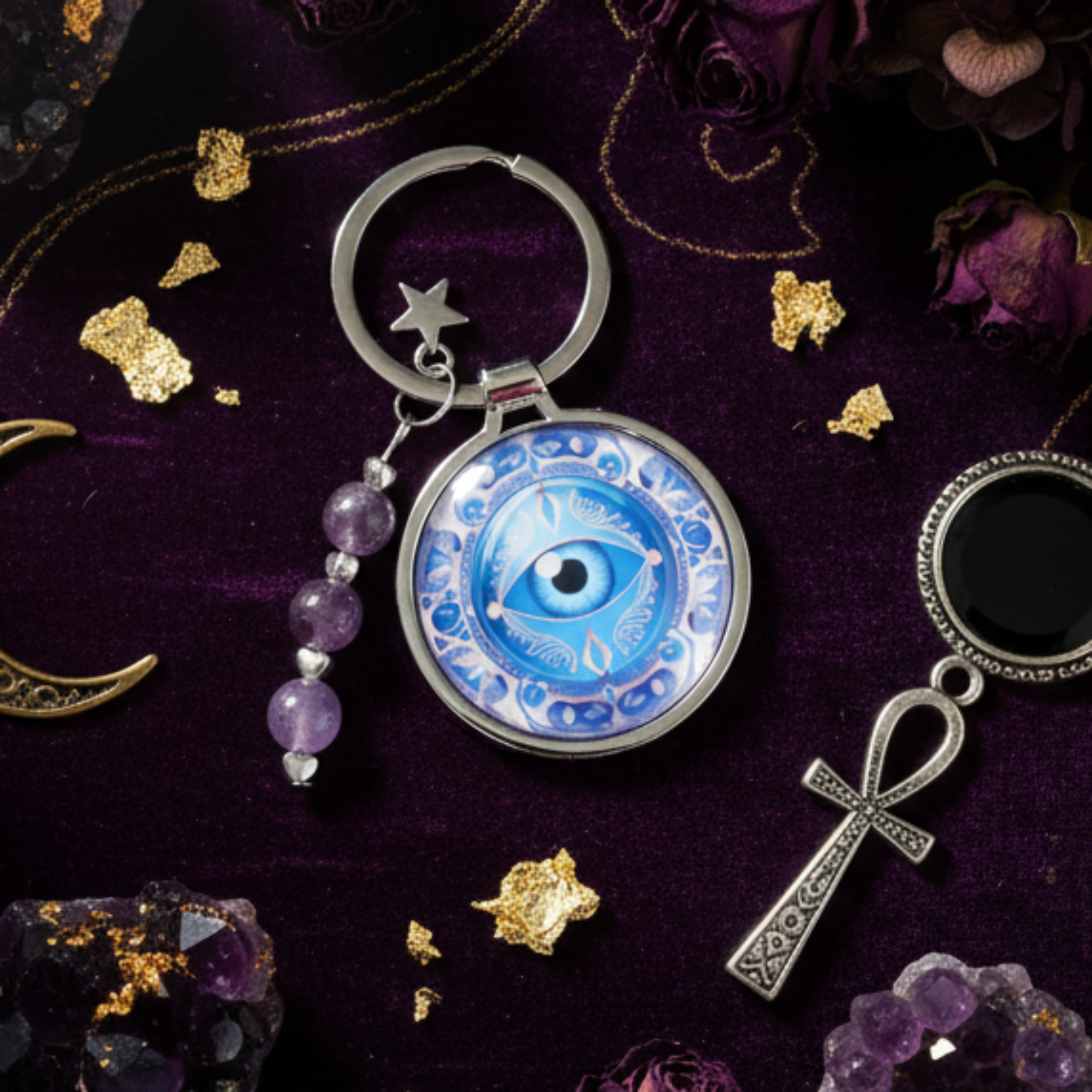 All Seeing Eye Keyring Lifestyle