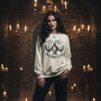 Bat Shit Crazy Sweatshirt - Cream Model Shot