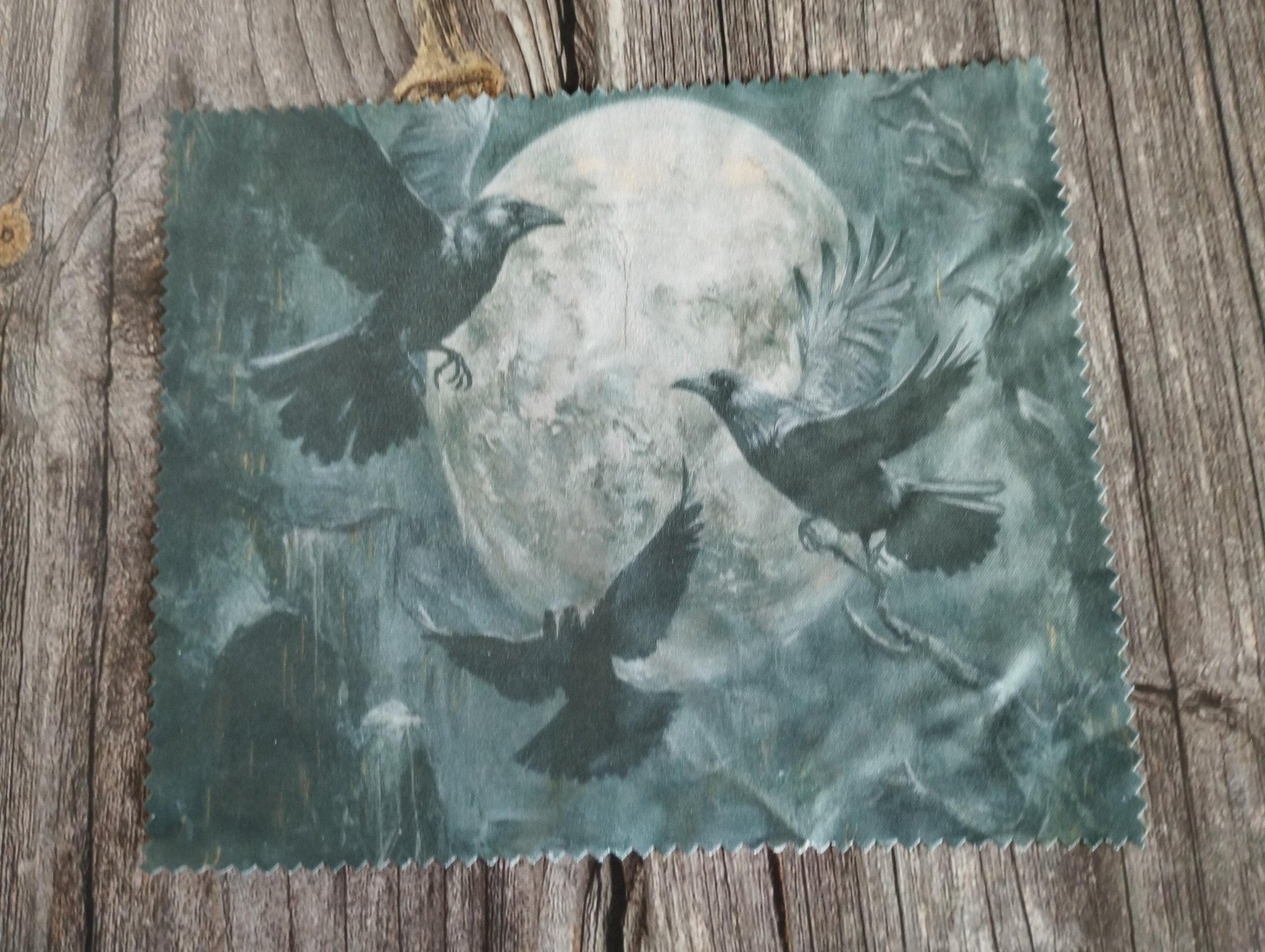 Raven Lens Cloth: Spooky Gothic Glasses Wipe