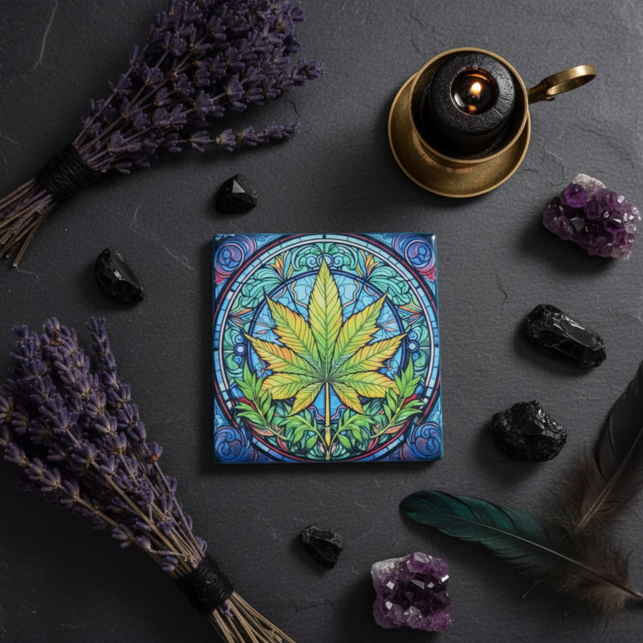 Cannabis Coaster lifestyle image