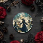 Christmas Witch Ceramic Coaster Lifestyle