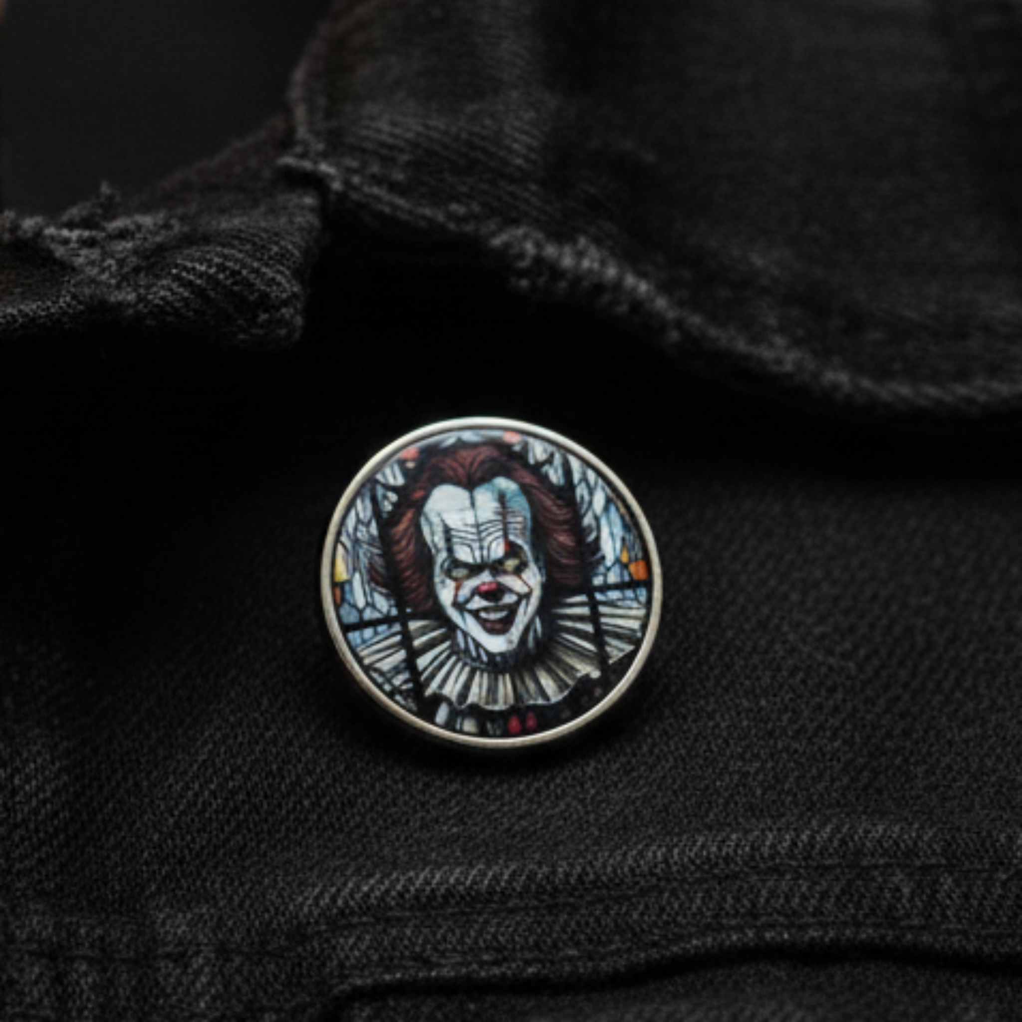 Clown Pin Badge Lifestyle Image