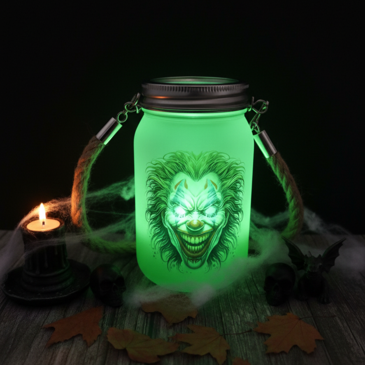 Clown Solar Light Mason Jar Lifestyle