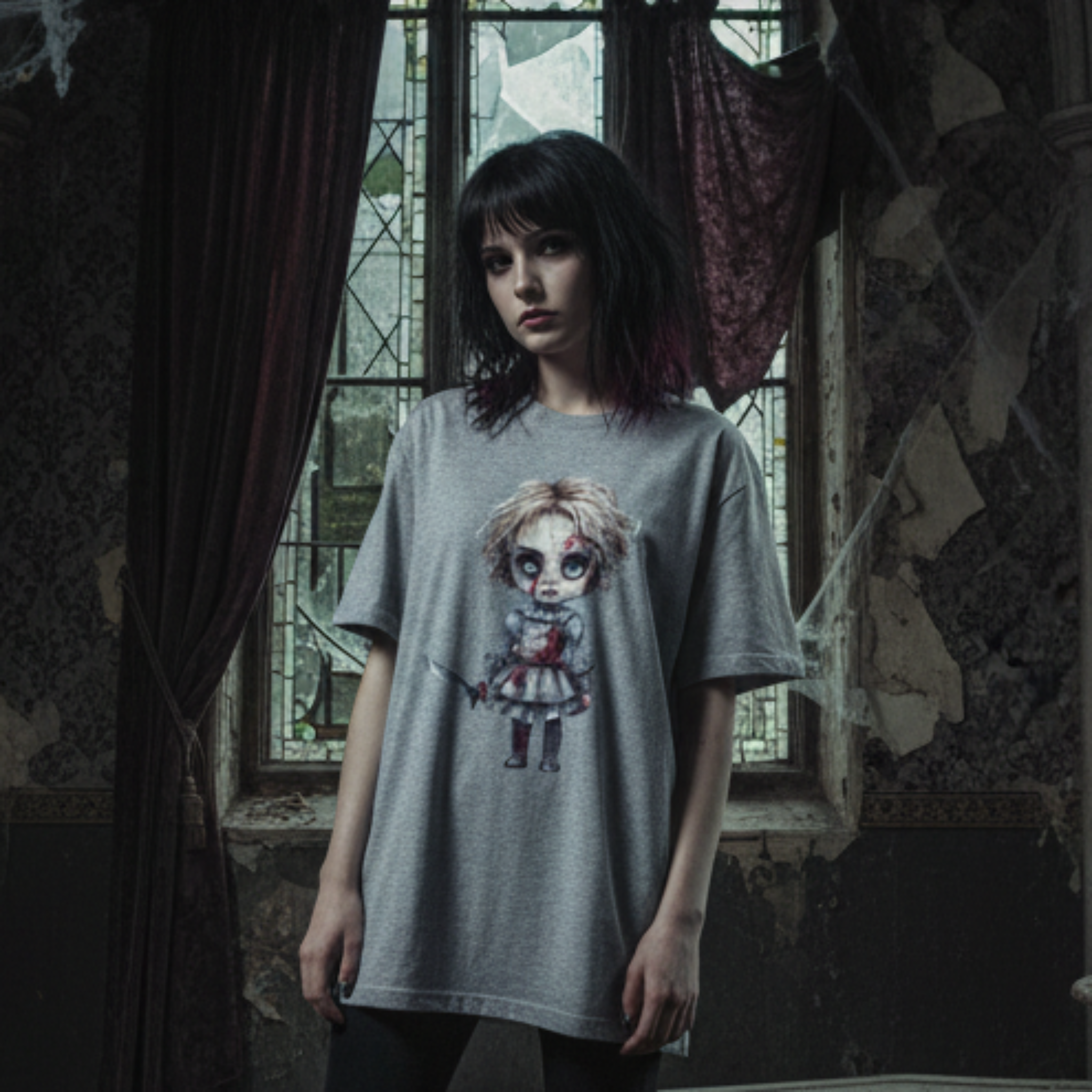 Creepy Girl Tee - Woman Lifestyle 1