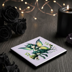 Dark Fairy Ceramic Coaster Lifestyle