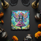 Day of the Dead Fairy Slate Coaster lifestyle image