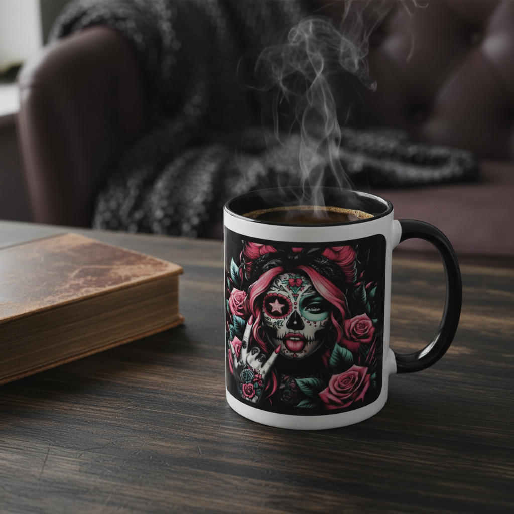 Day of the Dead Mug - Cozy scene