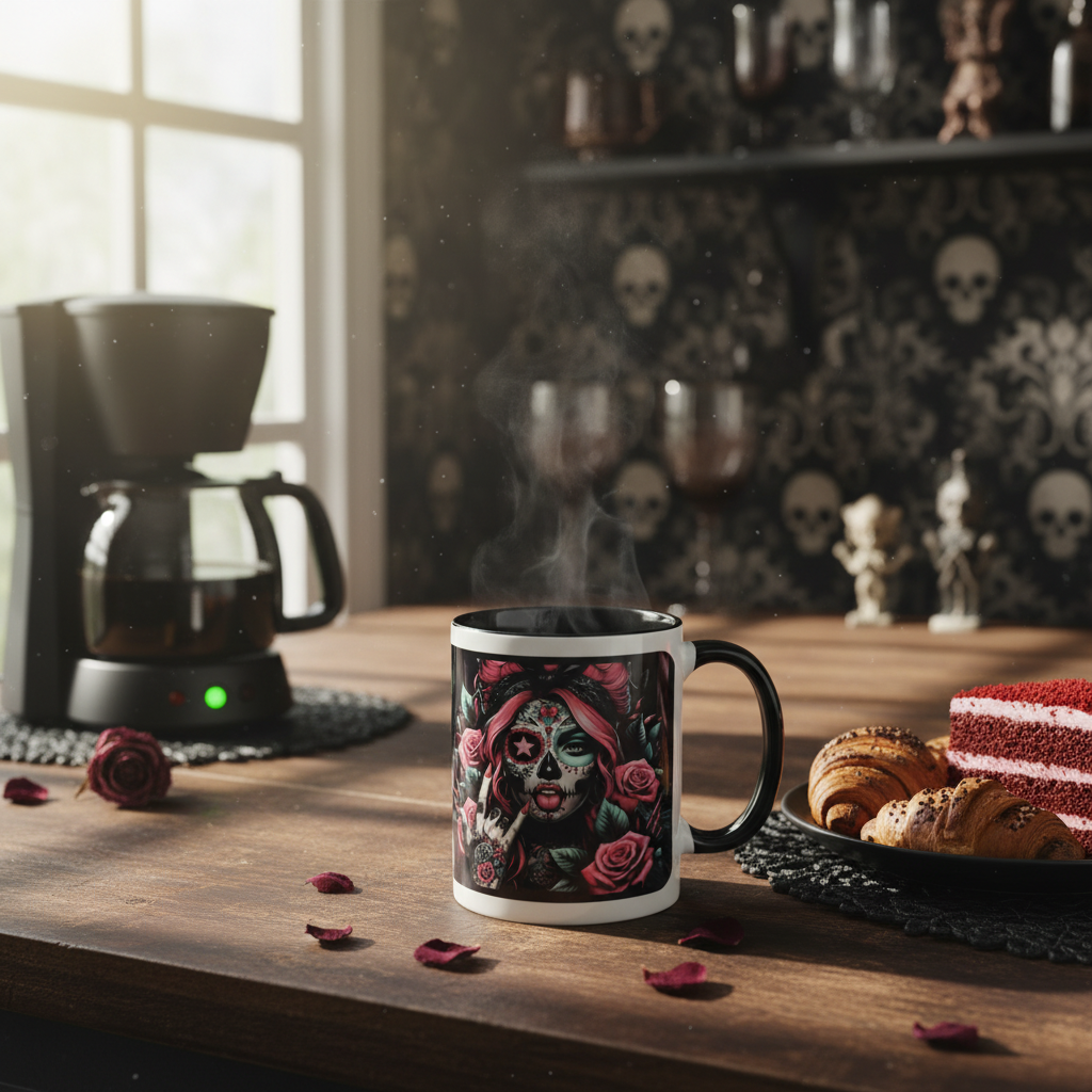 Day of the Dead Mug - Kitchen scene