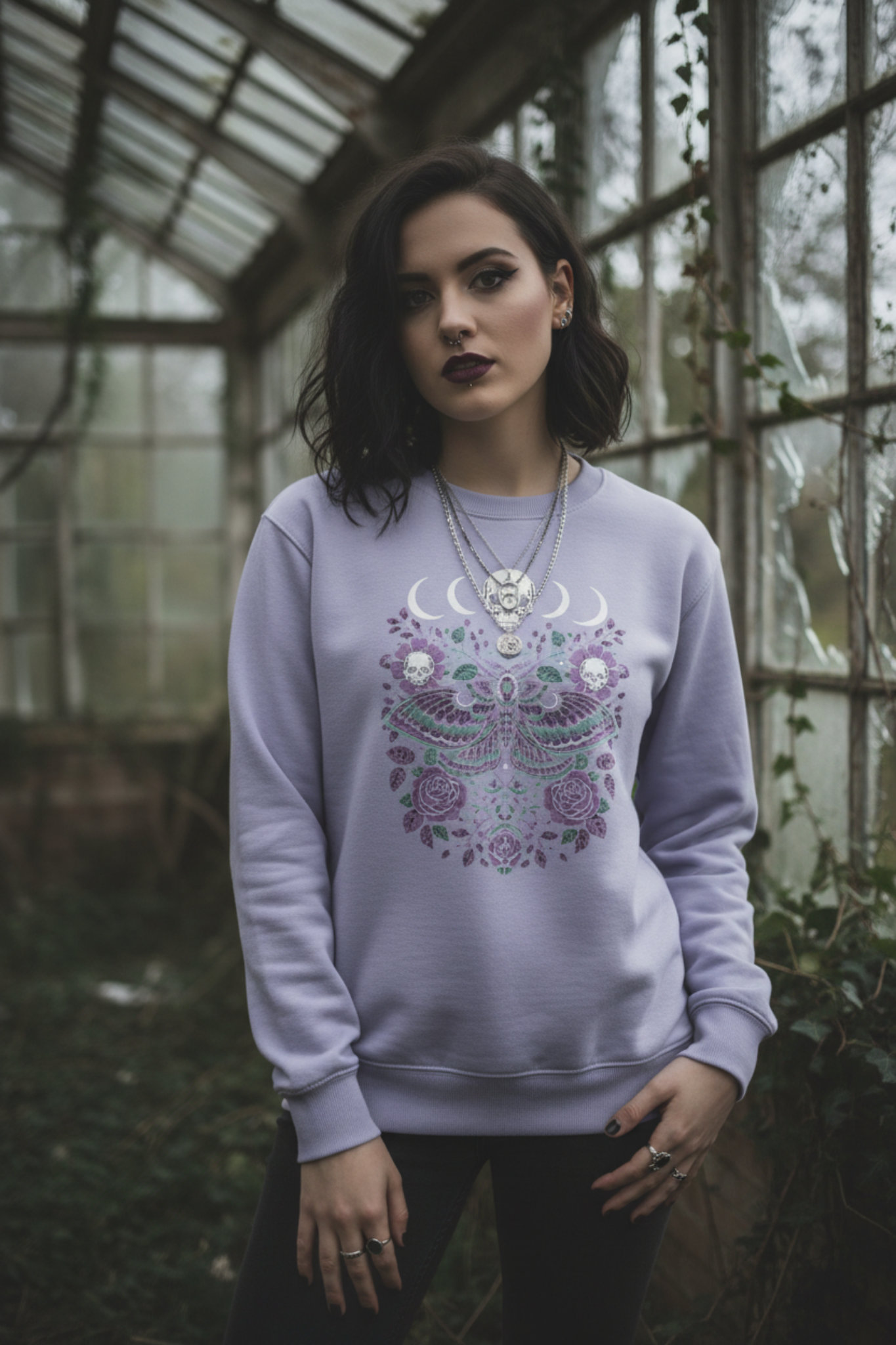 Death Moth Sweatshirt - Lavender Lifestyle