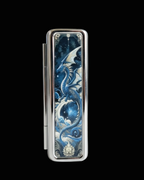 Dragon lipstick case with celestial blue dragon design