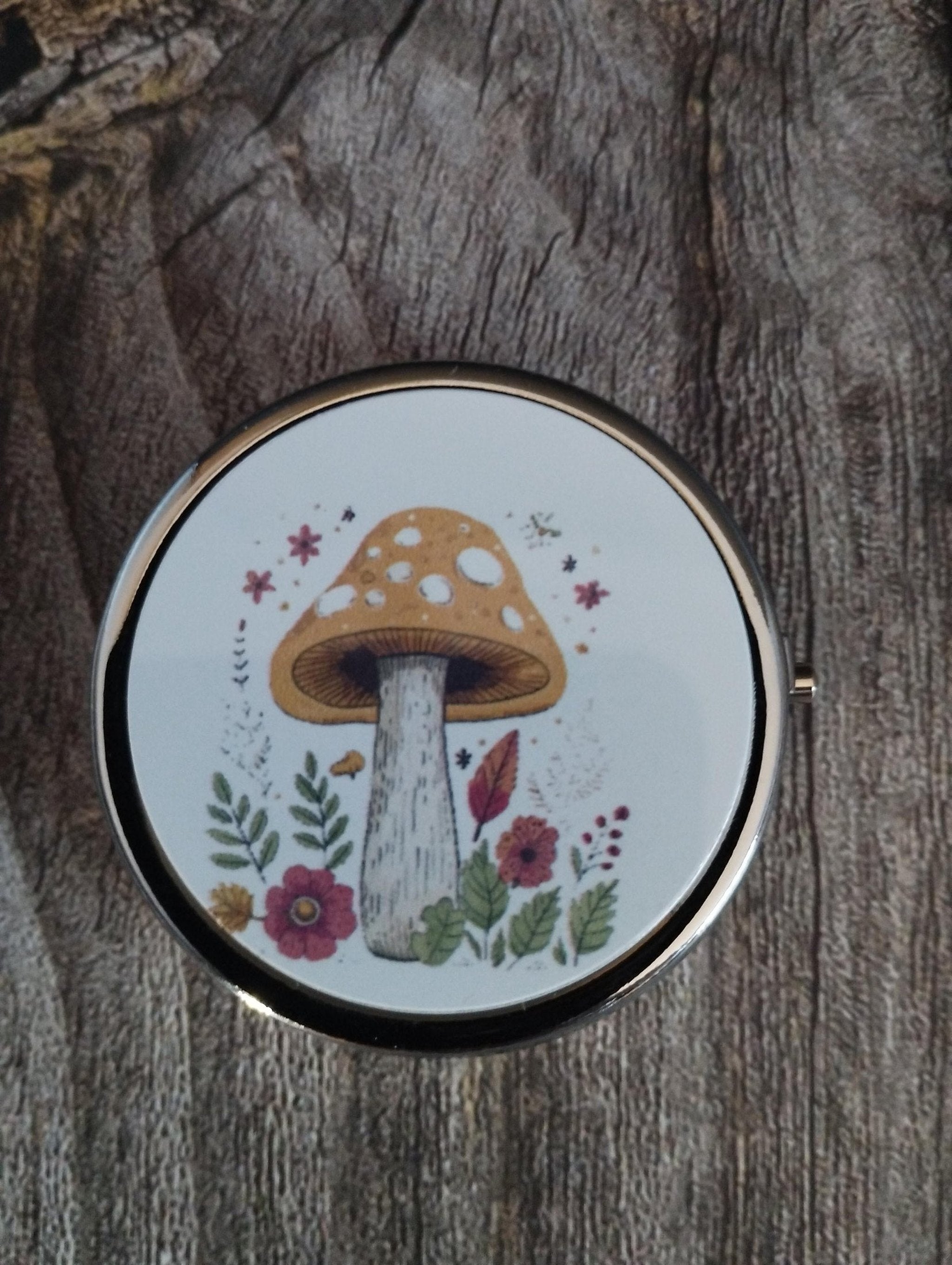 Mushroom Pill Tin, Pill Box
