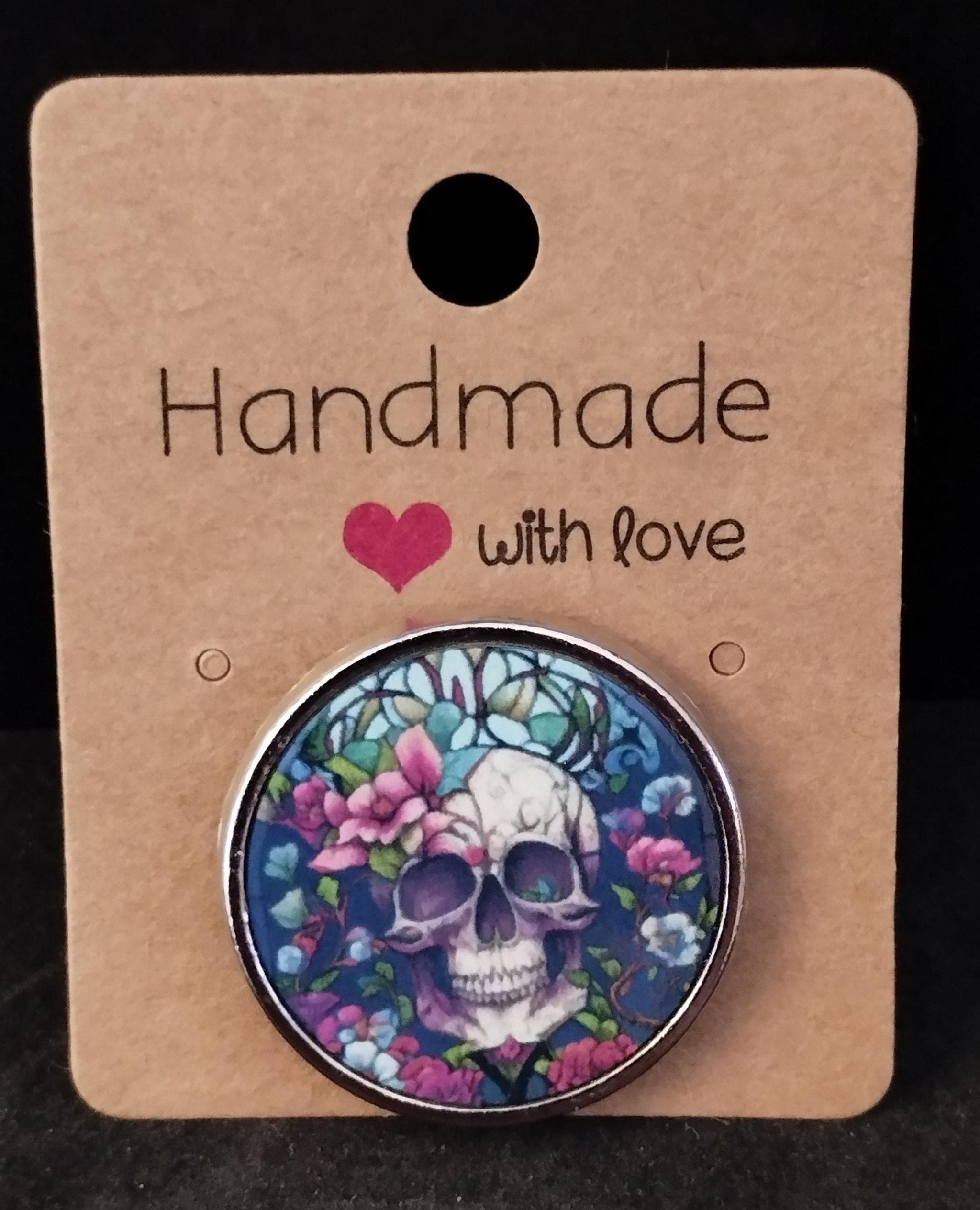 Skull Lapel Pin Badge: Metal Jacket Accessory