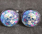 Gothic Skull Cufflinks, Gift for Goth