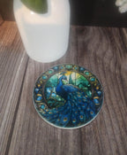 Peacock Coaster, Ceramic Coaster