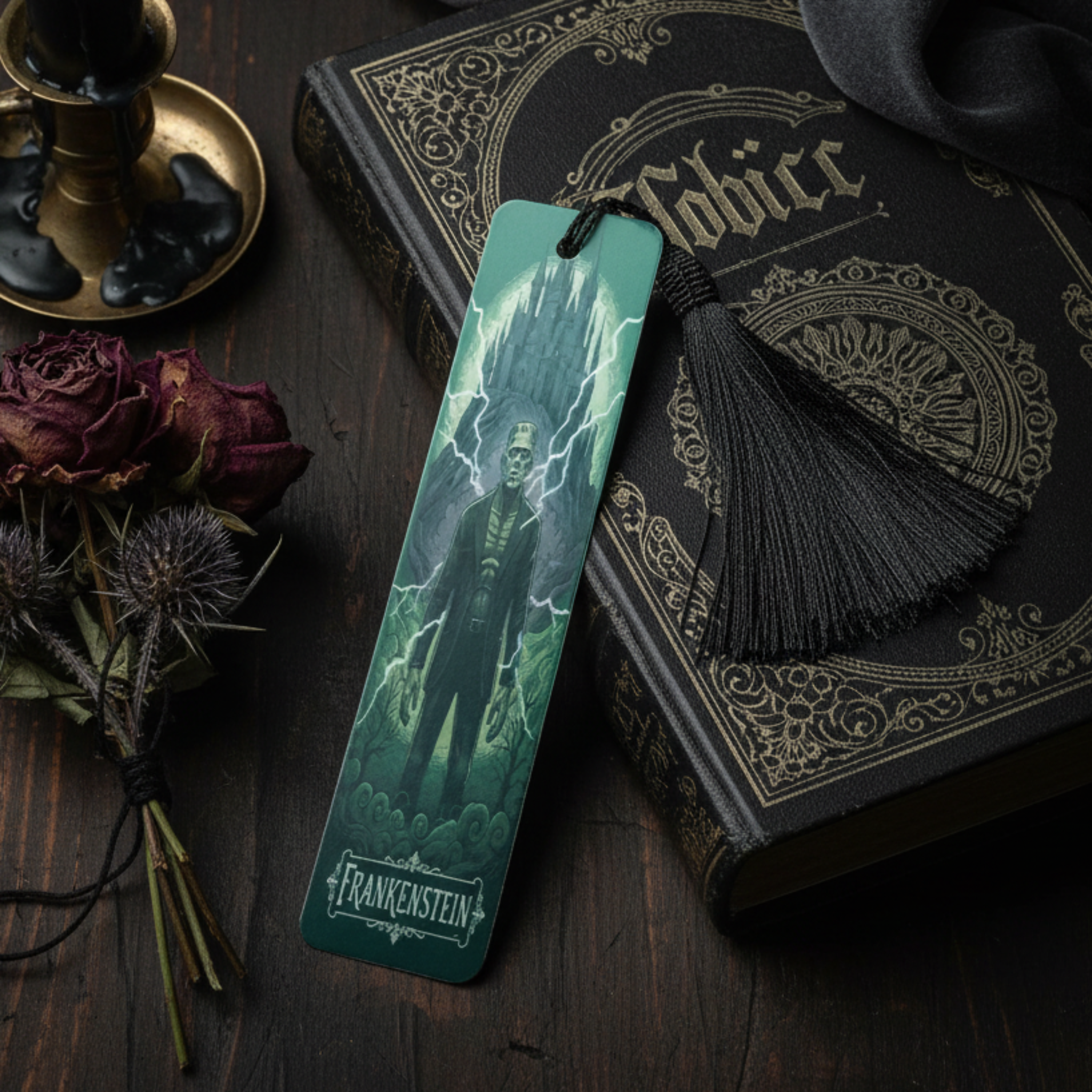 Frankenstein Bookmark Flat Lay