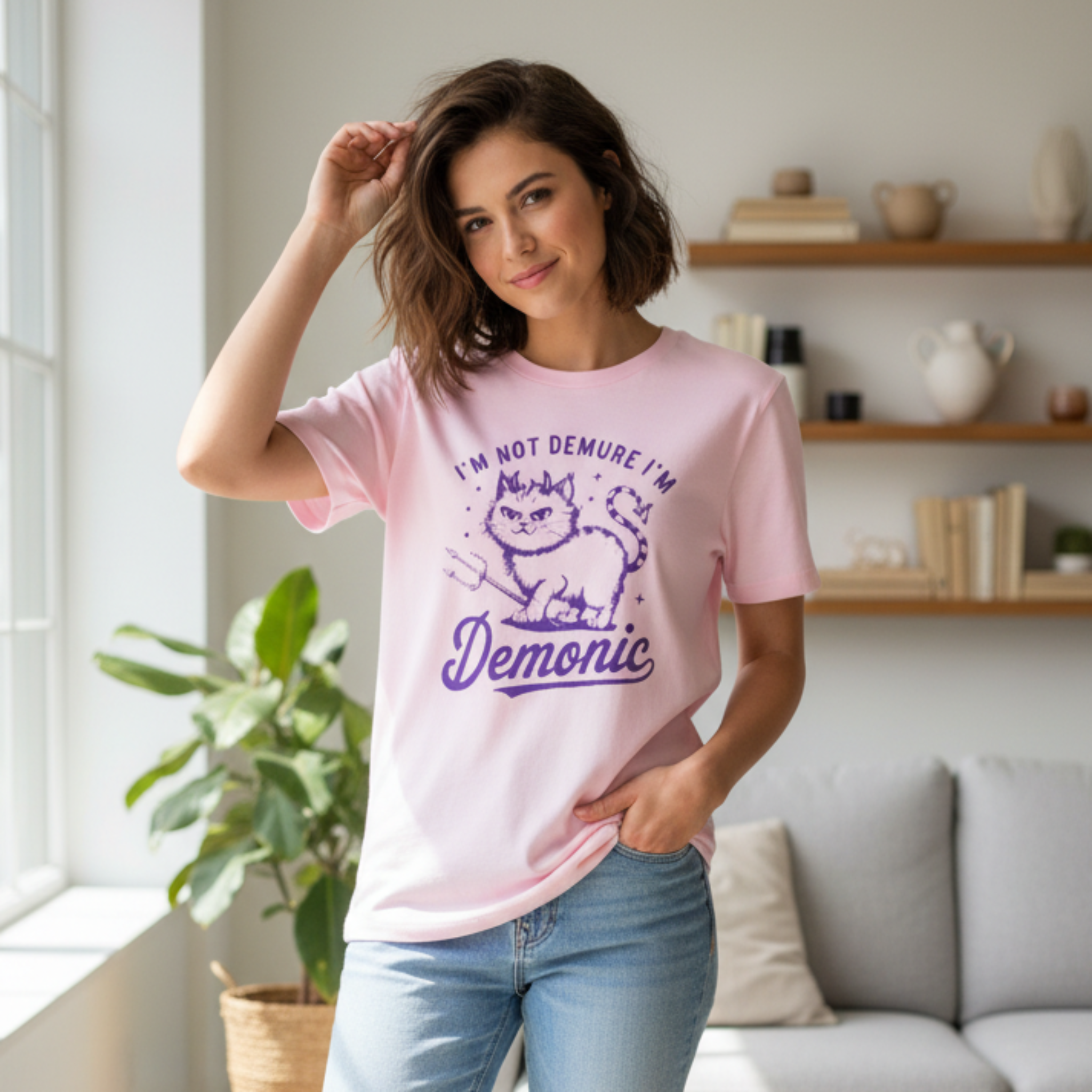 Funny Cat Pink Lifestyle