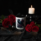 Gothic Raven & Roses Mug Lifestyle