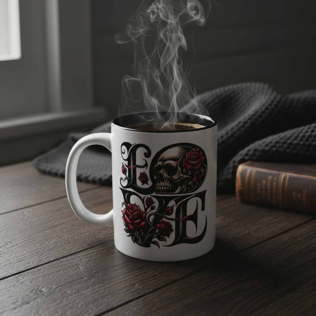 Gothic Skull Mug Lifestyle 1
