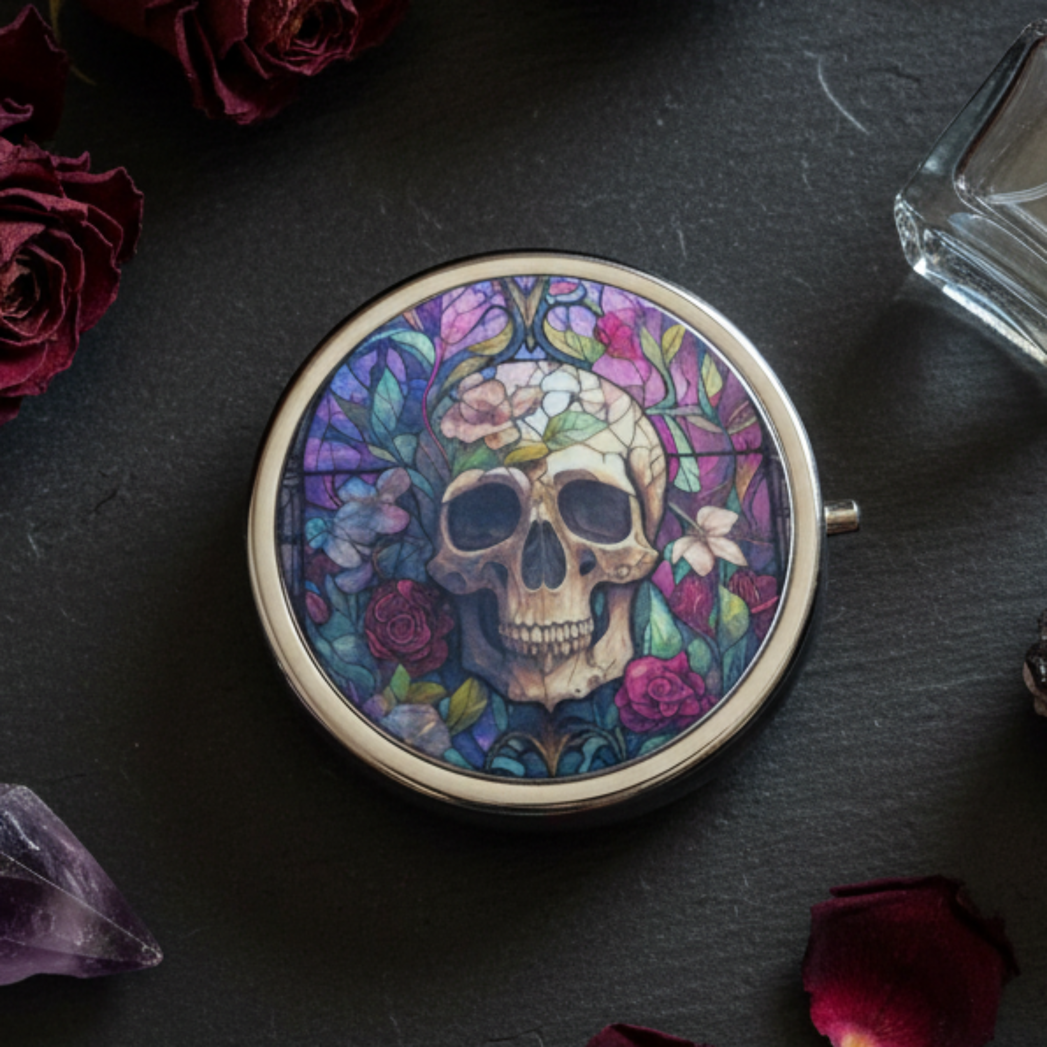 Gothic Skull Pill Tin Lifestyle Image