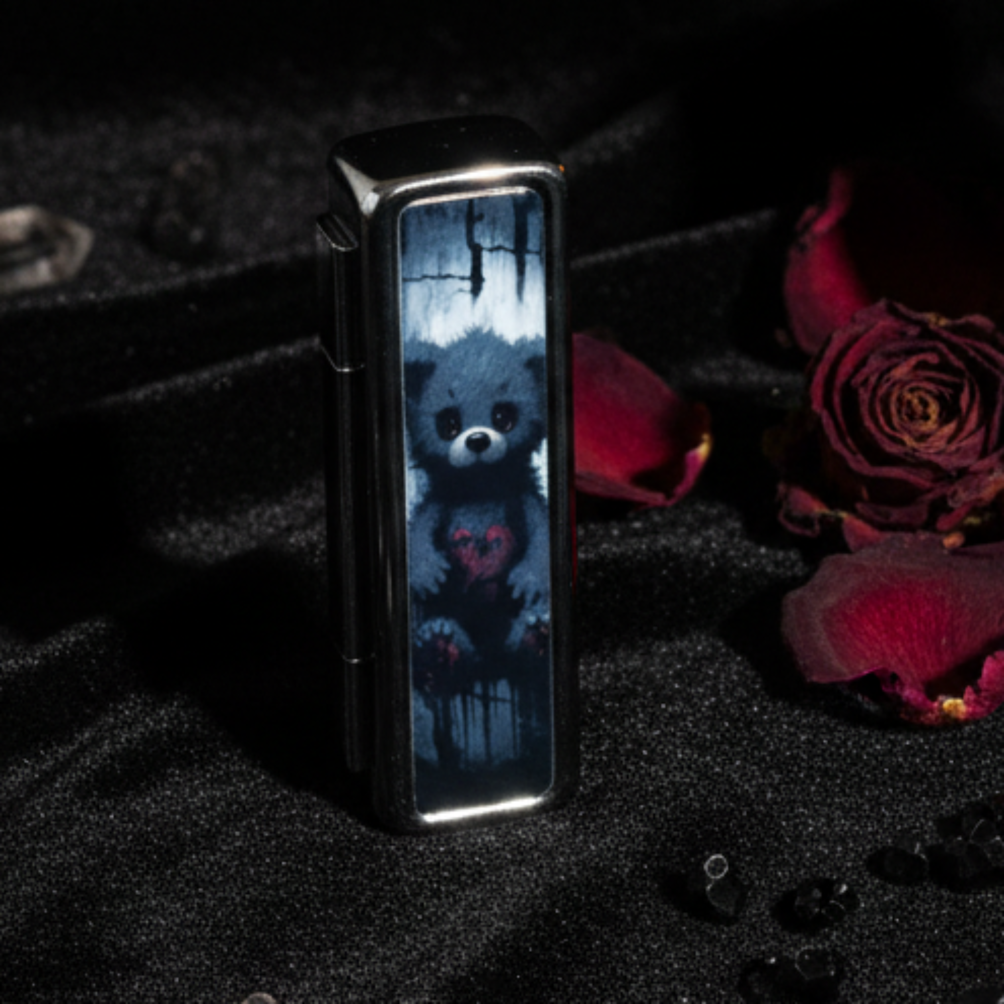 Gothic Teddy Bear Lipstick Case