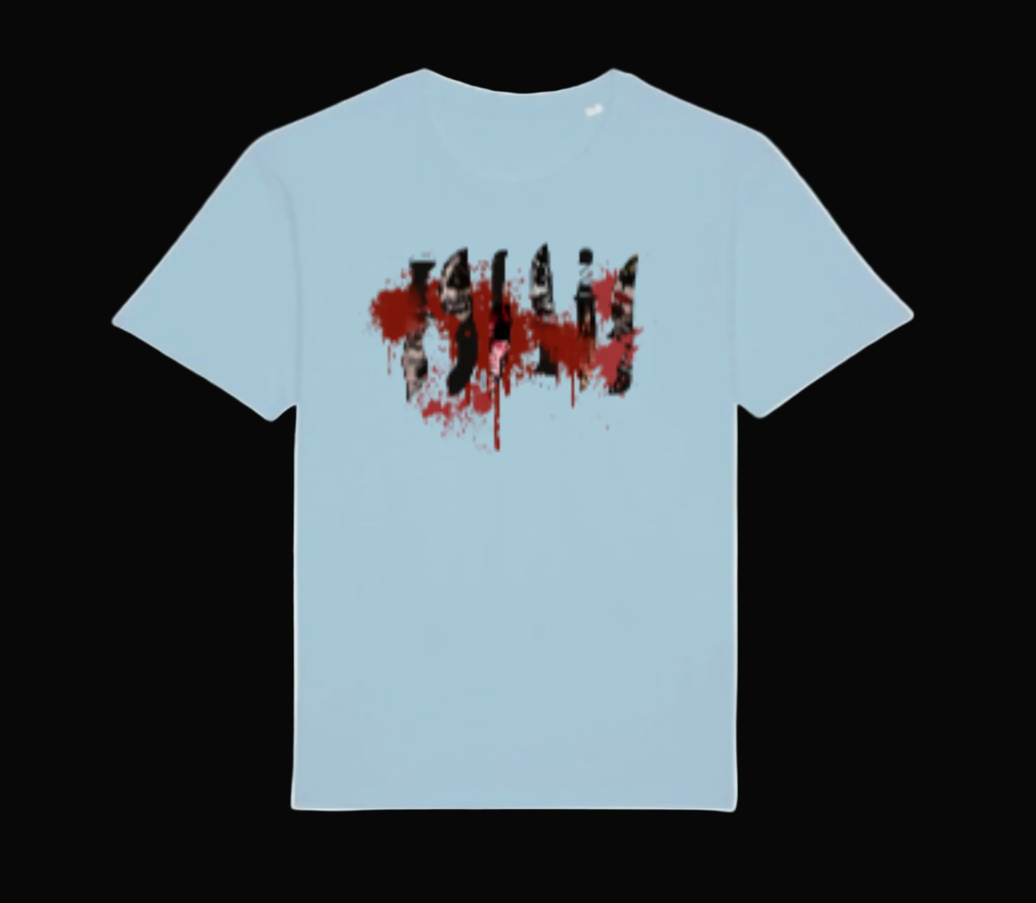Horror Slasher Graphic T-Shirt in Blue