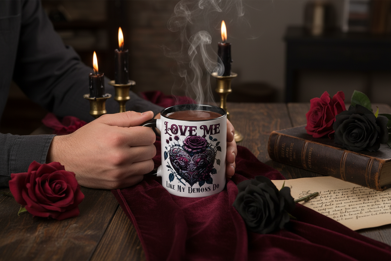 Love Me Like My Demons Do Mug lifestyle photo